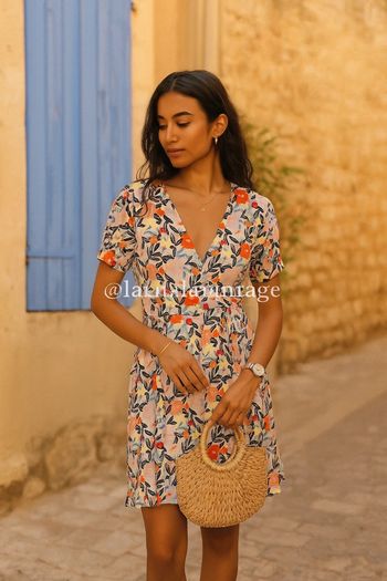 🌸 Robe portefeuille Monoprix – taille 40