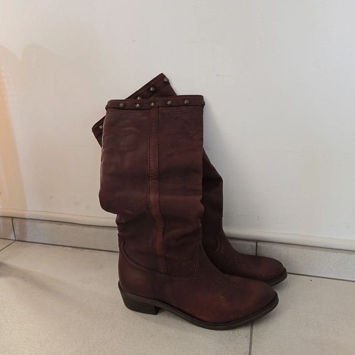 Bottes style santiags marron - photo numéro 5