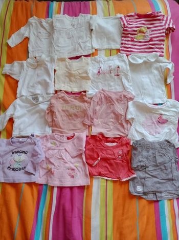 T shirt  naissance, 1 mois manche longue