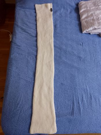 Écharpe blanc cassé femme