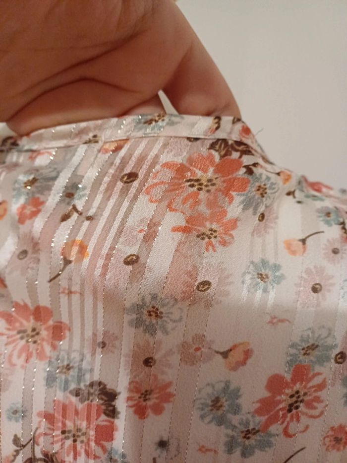 Robe blanche chic cache-coeur fleurie Actuelle taille S/M 36/38 - photo numéro 8