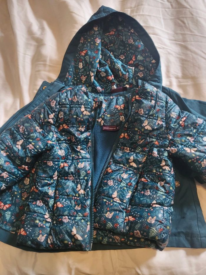 Manteau Sergent major 2 en 1 turquoise - photo numéro 7