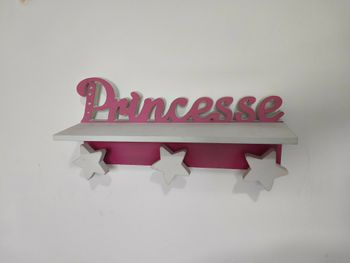 Porte manteau / Patère mural enfant fille Princesse
