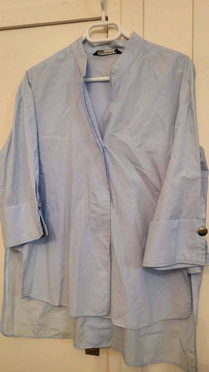 Chemise bleue en coton taille XS - photo numéro 2