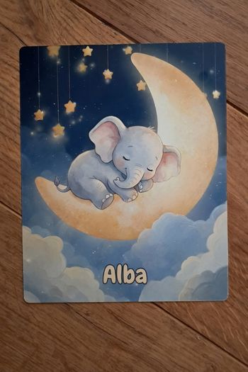 Plaque aluminium chambre enfant