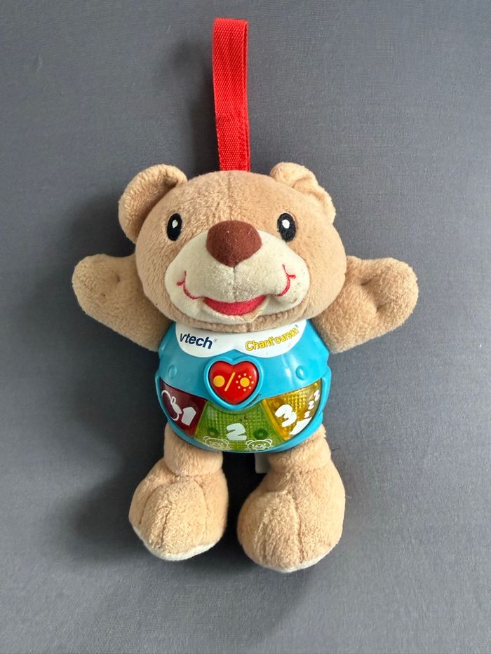 Vtech Baby Chant'Ourson brun musical lumineux doudou hochet à accrocher