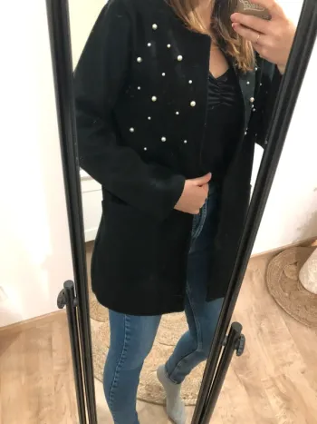 Trench noir coton