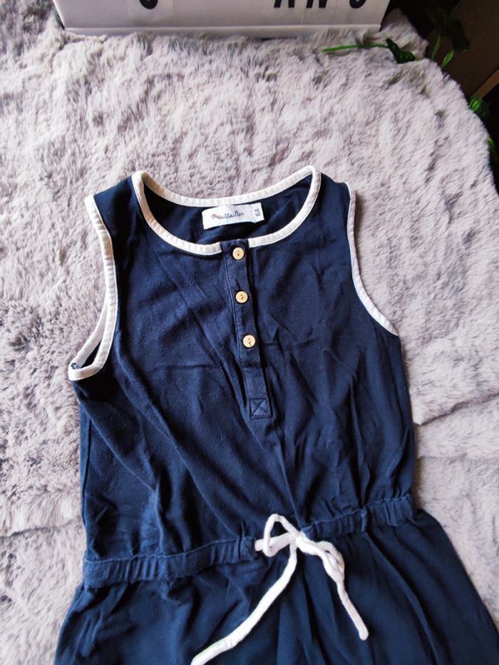 Petite robe bleu marine bordure blanche 6 ans - photo numéro 3