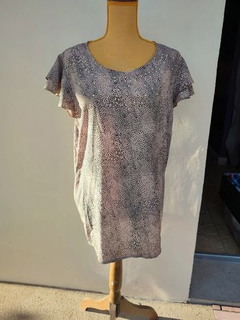 T-shirt léger panthère et strass 46