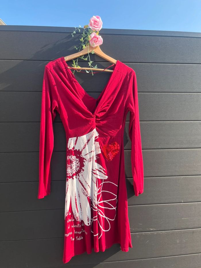 robe en jersey rouge