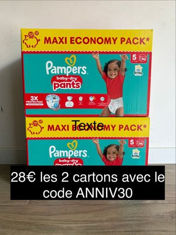 172 couches Pampers baby dry pants taille 5