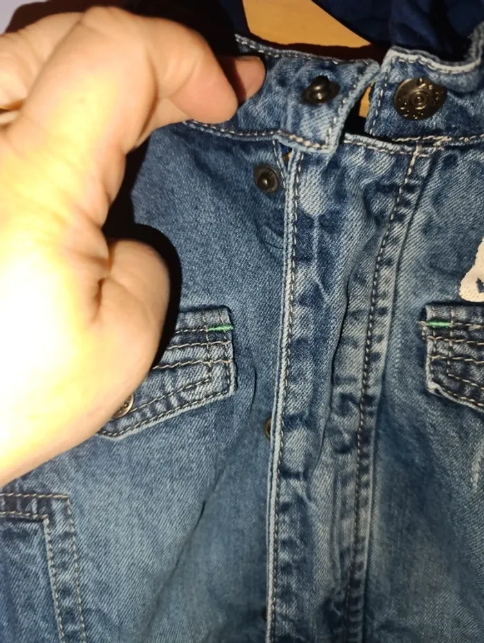 Veste en jean avec capuche sweat amovible taille 4 ans Orchestra - photo numéro 5