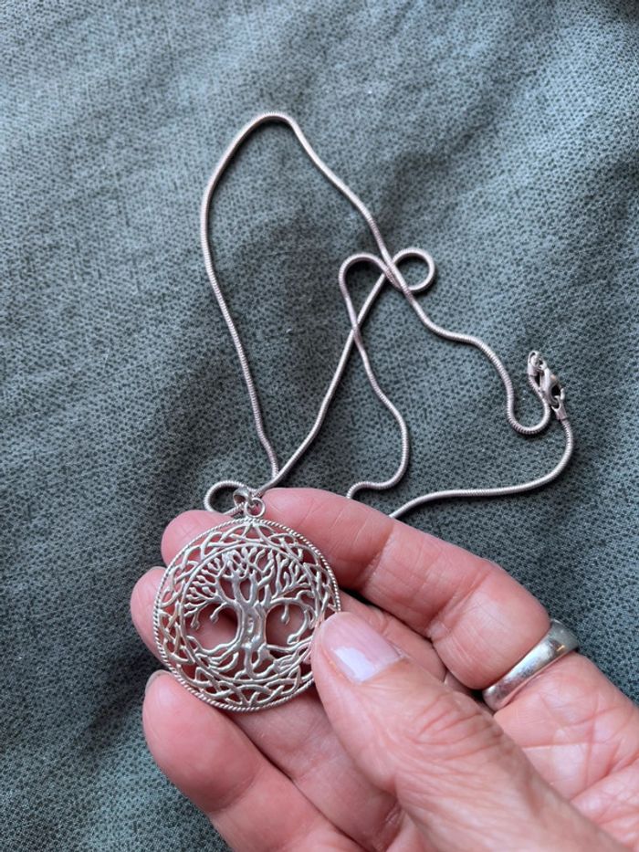 Collier celtique arbre de vie en argent sterling - photo numéro 7