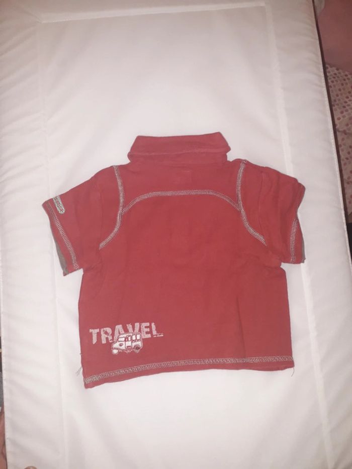 Marèse polo rouge bordeaux  taille 12 mois - photo numéro 4