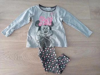 Pyjama 2 pièces gris et rose Orchestra Minnie Mouse Disney 4 ans