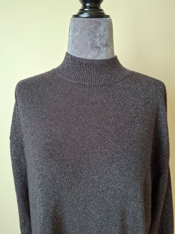 Robe pull noire paillettée taille 42 kiabi - photo numéro 2