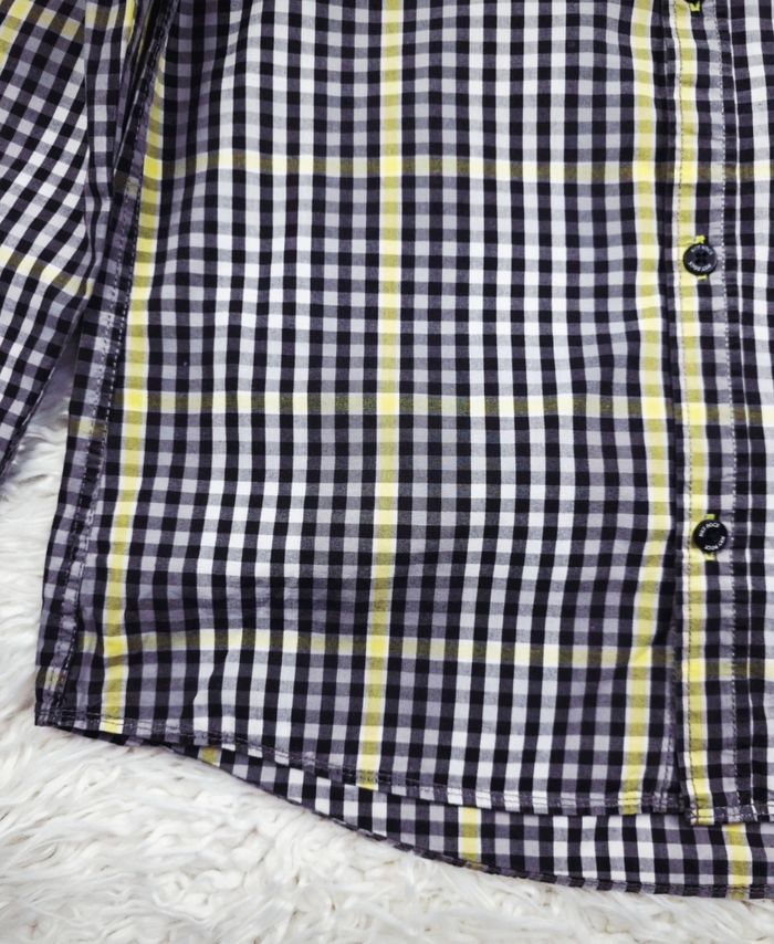 Chemise manches longues à carreaux vichy multicolore Garçon taille 12 ans marque NKY 🎸 - photo numéro 3