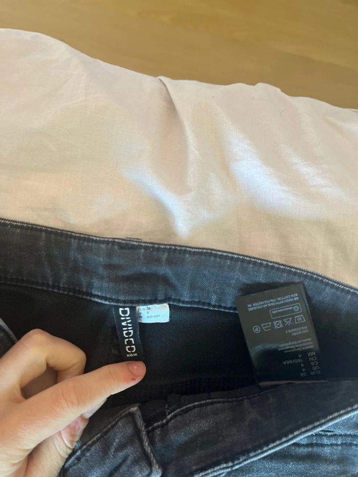 Jean, taille haute gris H&M - photo numéro 3