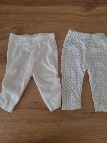 Lot 2 leggins bebe 3 mois
