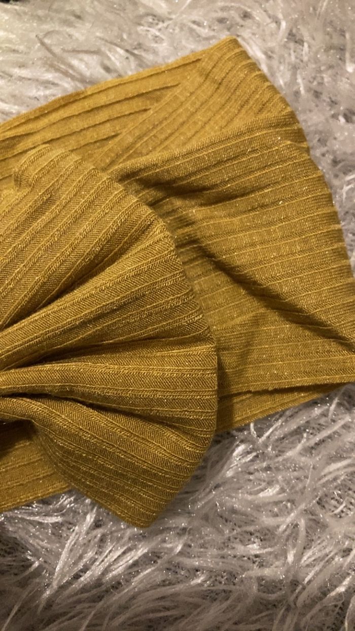 Bandeau bébé jaune moutarde - photo numéro 2