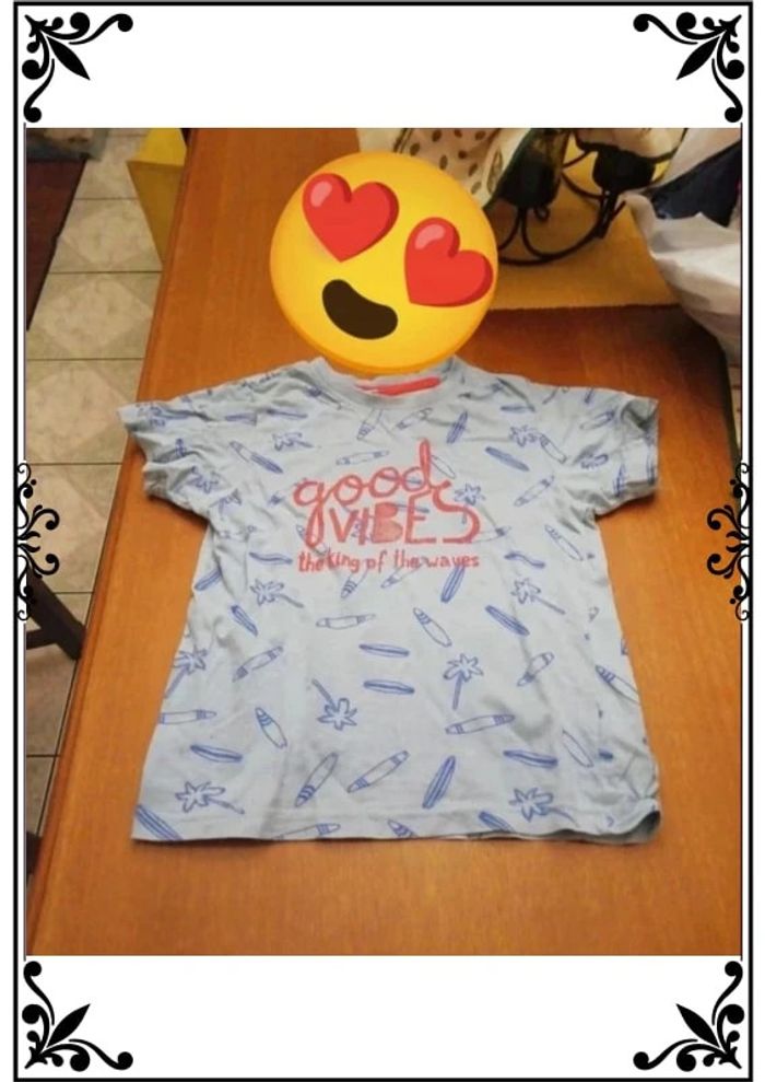 T-shirt Good vibes garçon 7 ans 8 ans - photo numéro 2