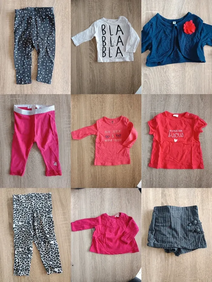 Lot 14 vêtements été bébé fille 6 mois