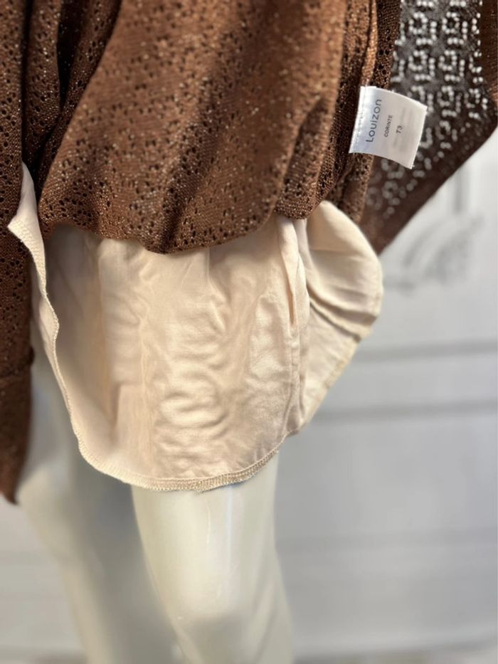 Robe longue Maille Marron / doré Louizon T3 / L neuve - photo numéro 4