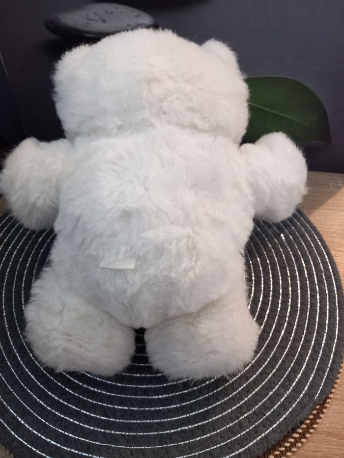 Peluche ours boulgom blanc vintage 28cm - photo numéro 4