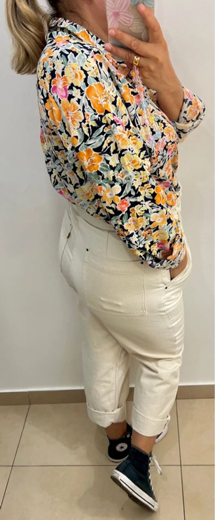 Chemise Fluide Imprimée Fleurs Taille 40 - photo numéro 5