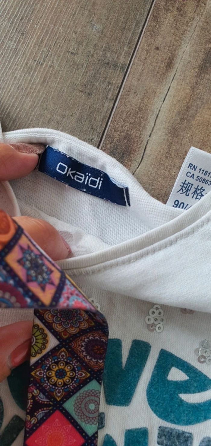 T-shirt Okaidi 24 mois en très bon état - photo numéro 2
