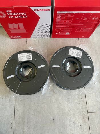 Lot 2 bobines PETG blanc kingroon 1 kg