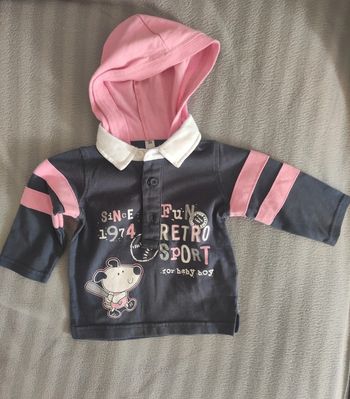 Polo avec capuche 3 mois