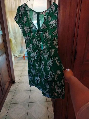 Combi short verte fleurie Jennyfer M neuve