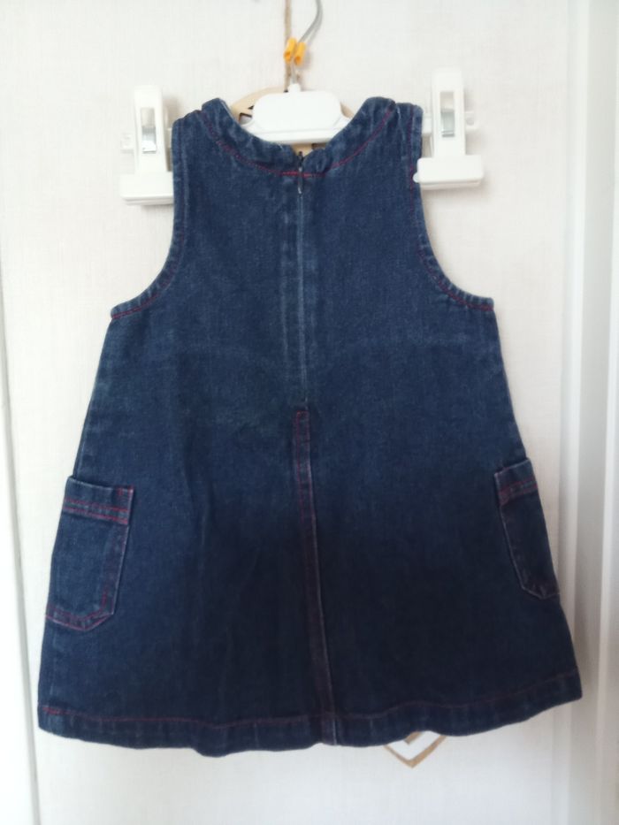 Robe en jean vintage petit ours brun 12 mois - photo numéro 2