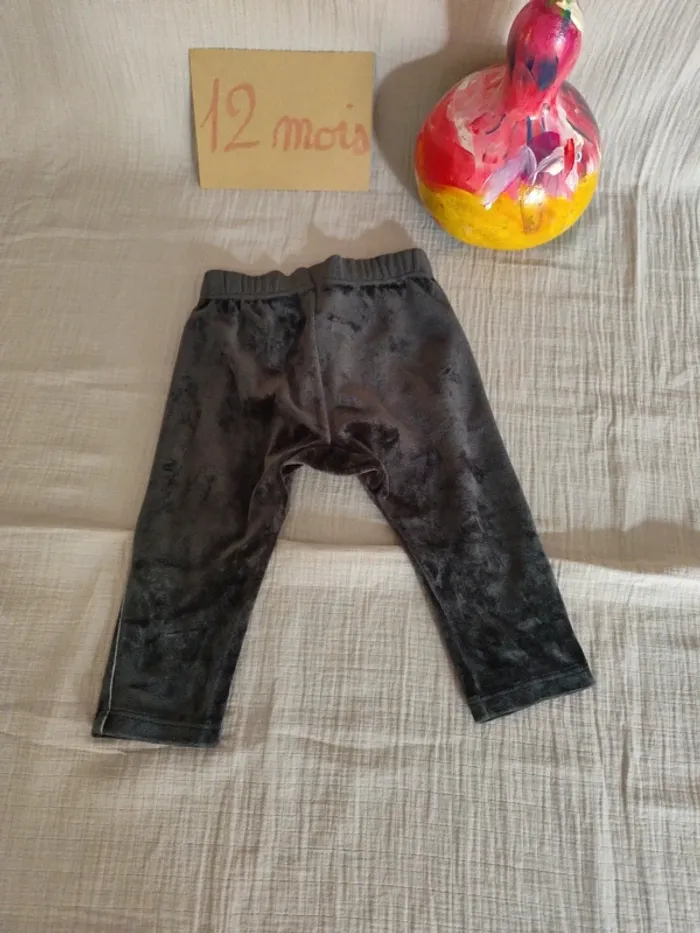 Legging velours 12mois/74cm - photo numéro 2