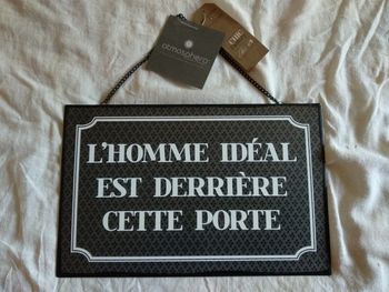 Plaque humoristique neuve Atmosphera 28*18 cm