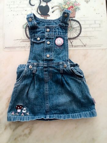 Jupe salopette bleue miffy