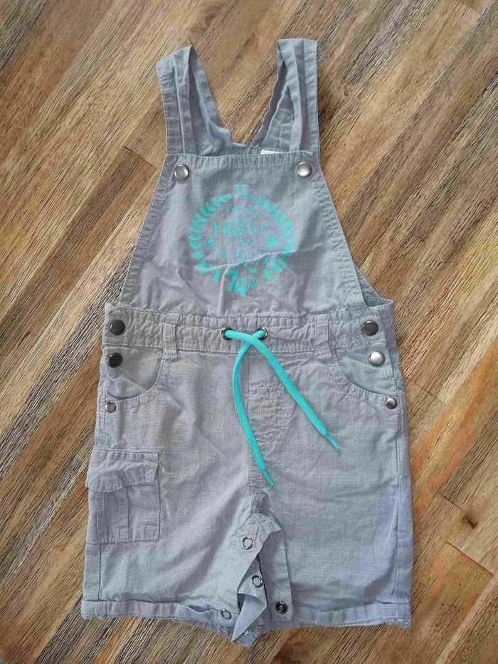 Salopette short garçon 9 mois en Tbe - photo numéro 3