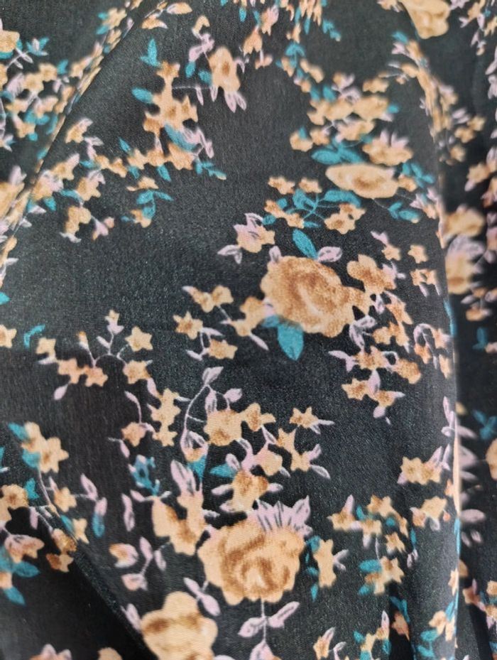 Robe longue noir à motifs taille M - photo numéro 3