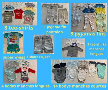 Lot 3 mois garçons de 40 pièces