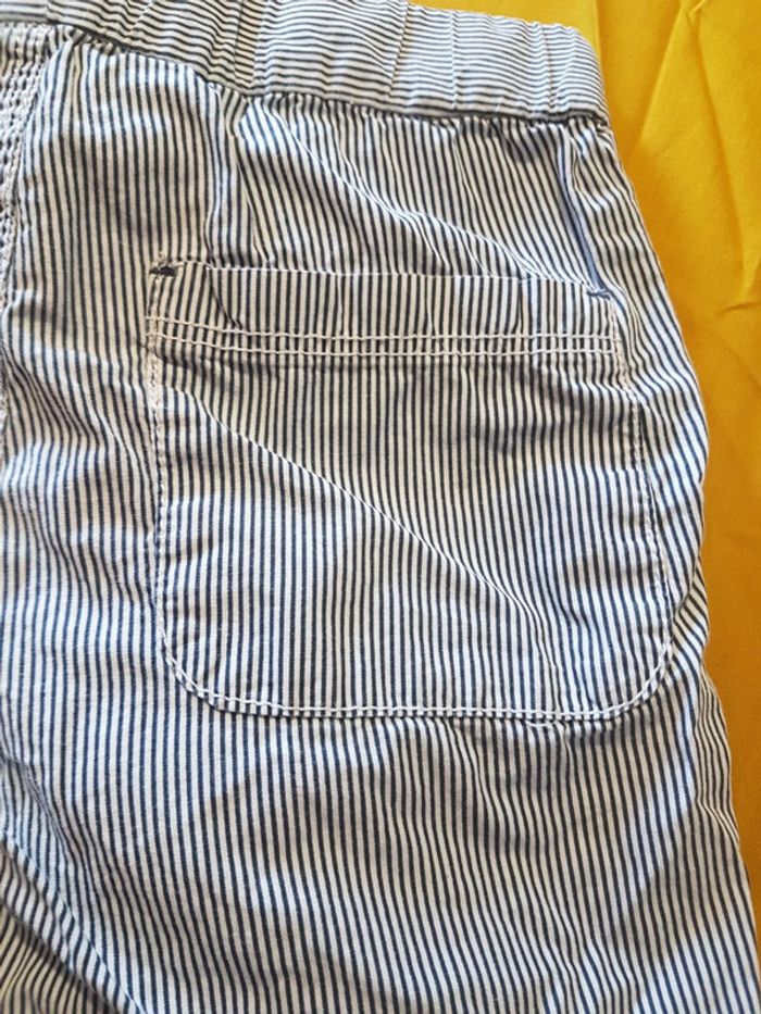 Shirt bermuda marin rayé bleu marine blanc 4/5 ans h&m - photo numéro 5