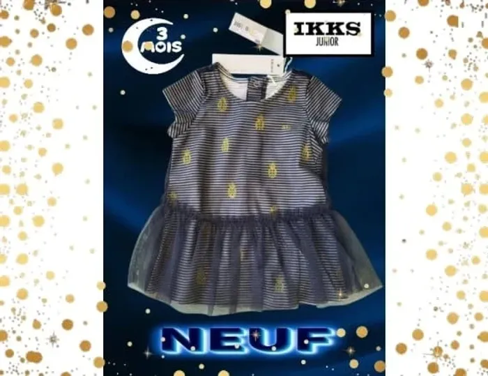 Robe manches courtes neuve IKKS 3 mois - photo numéro 2