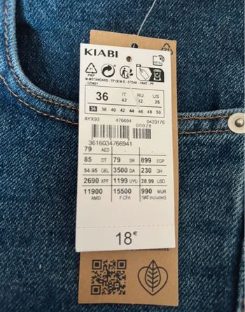Jean bleu kiabi