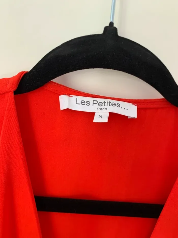 Robe asymétrique rouge orange Les Petites taille S - photo numéro 3