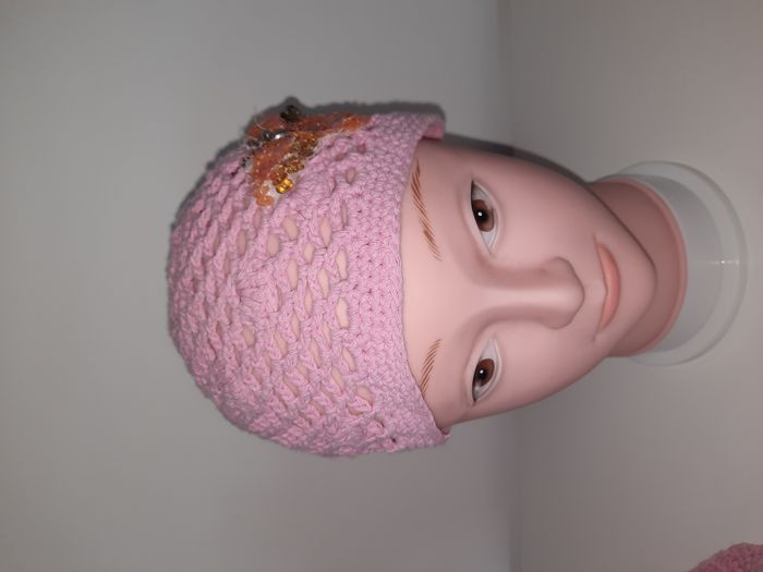 sac et bonnet rose crochet - photo numéro 3