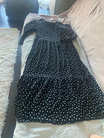 Robe longue à pois