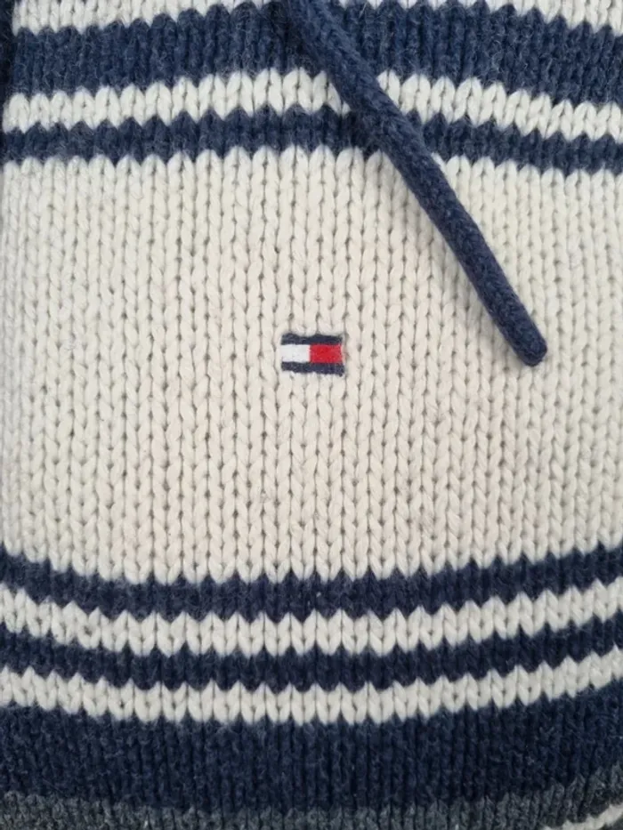 Pull 1/4 zip à capuche Tommy Hilfiger – Taille M Hommes (mesures en photos) - photo numéro 5
