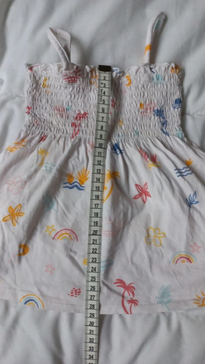 Débardeur blanc à motifs plage - photo numéro 2