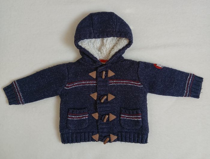 Manteau gris/bleu 6 mois