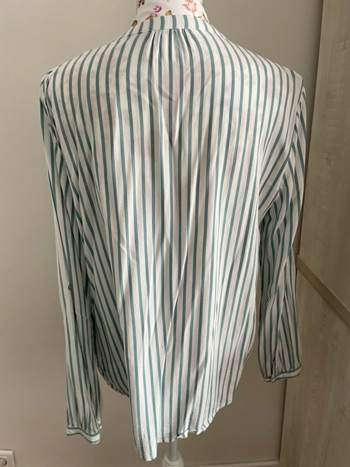 Chemise blanche à rayure verte - photo numéro 2